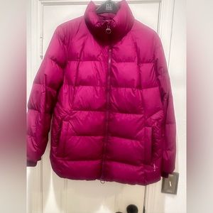 Athleta size 3x down filled raspberry puffer coat